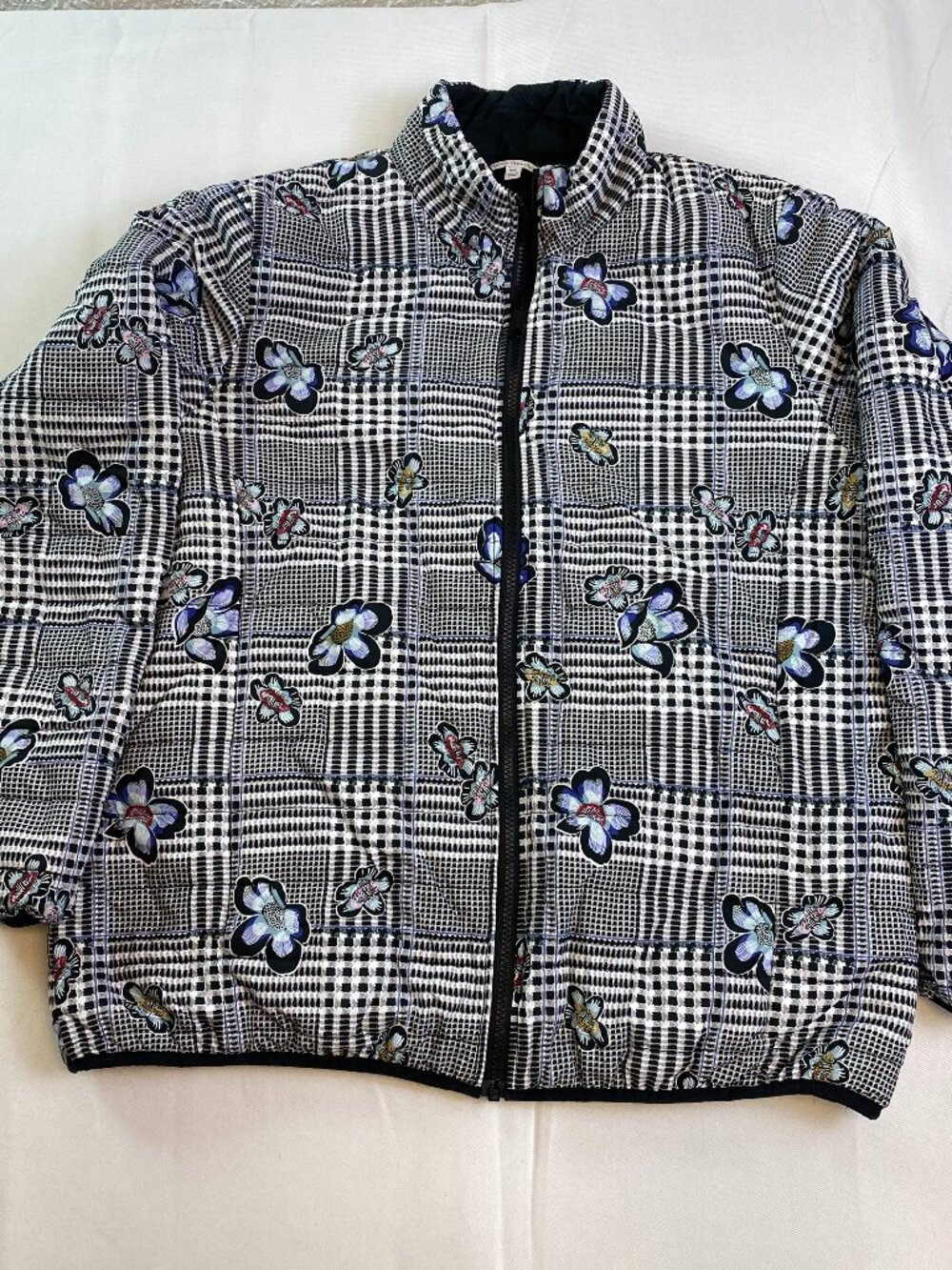 Floral Plaid 🖤 Vera Bradley Quilted Jacket | Lightweight Spring Coat XXL